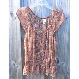 **SALE** Sheer Peasant Blouse